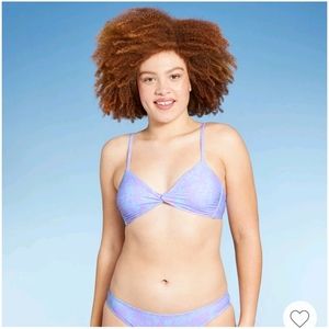 Juniors Twist Front Butterfly Bikini Top - XL